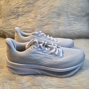 Brooks Ghost 17 Running Shoes Women's Size 8.5 B White Grey 1204311B151